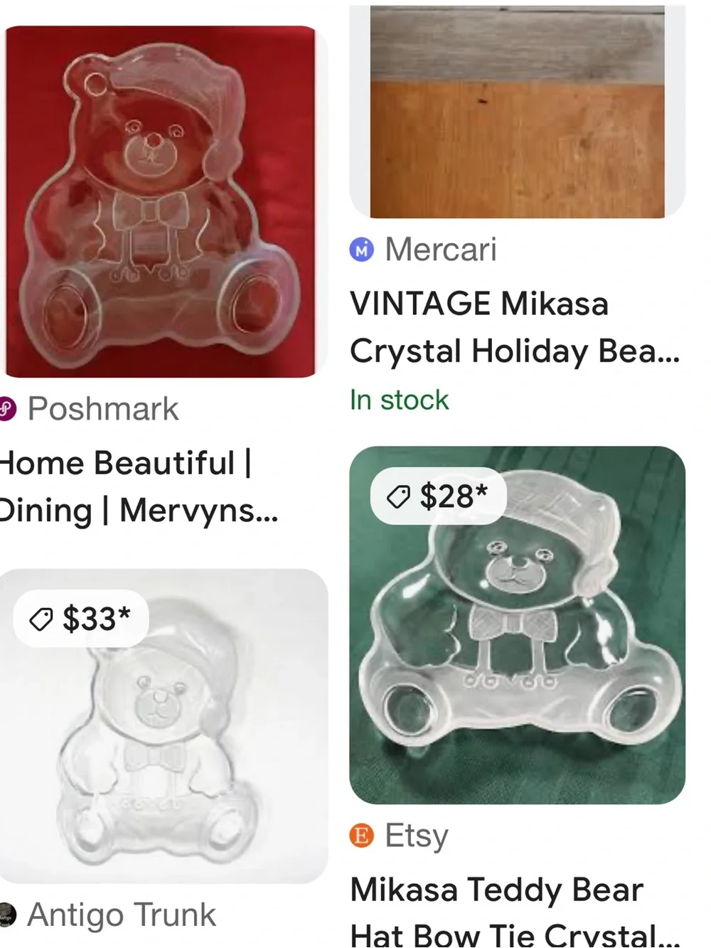 #2682*”9x13” Clear Teddy Bear Shaped Serving Dish - Transparent